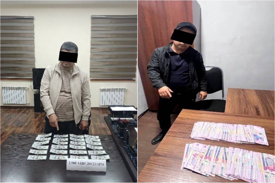 Самарқандда кадастр ходими, Сурхондарёда собиқ солиқчи пора олаётганда ушланди